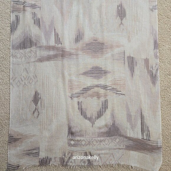 Kinross Silk & Cashmere Lightweight Scarf in Neutral Colors - Picture 4 of 11